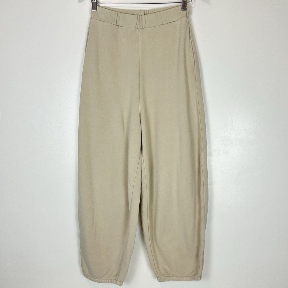 Black Crane Oversized Balloon Barrel Wide Leg Sweatpant Joggers Size S Casual